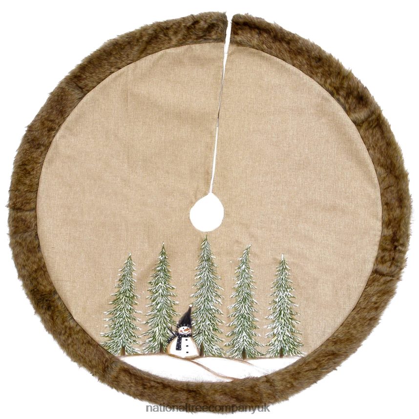 decoration | National Tree Company 48 Alpine Collection Snowman and Pines Tree Skirt F2L4F569